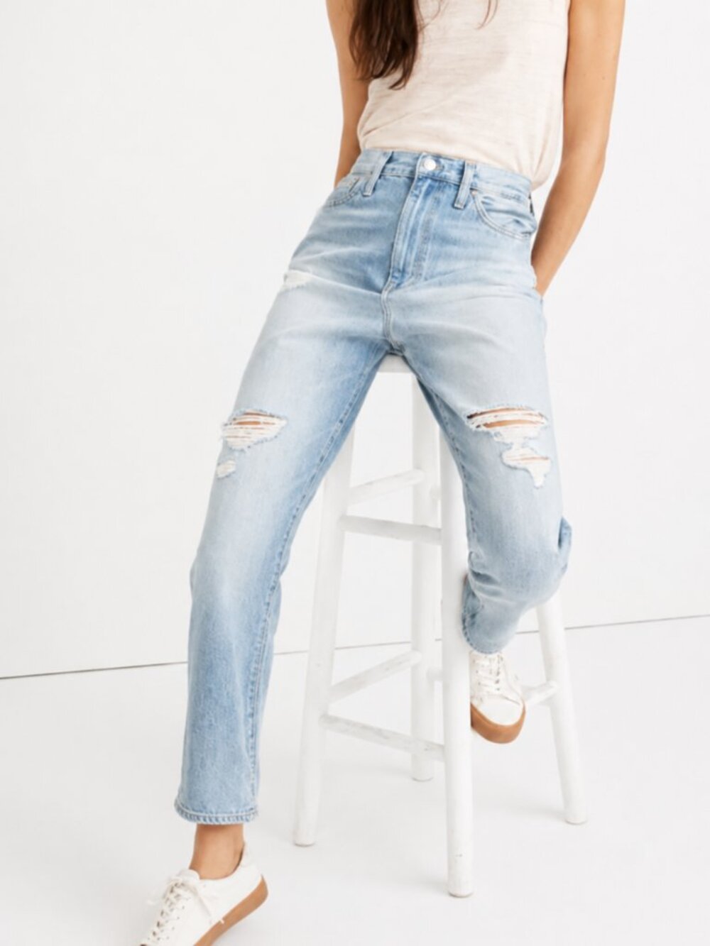 Madewell The‎ Momjean in Gilford Wash: Ripped Edition Size 26